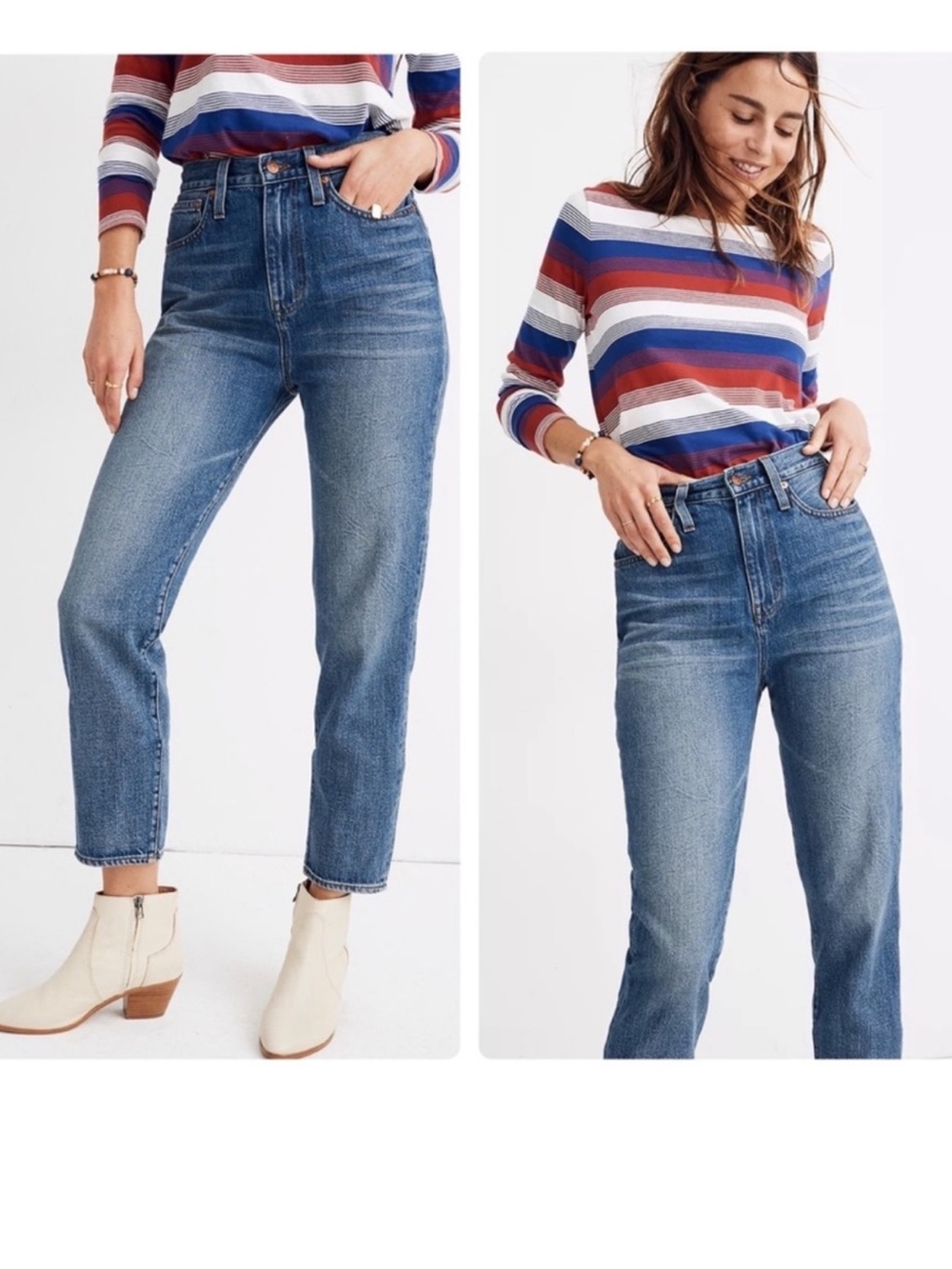 Madewell The Mom Jeans High Rise Classic Retro Denim Blue 26
